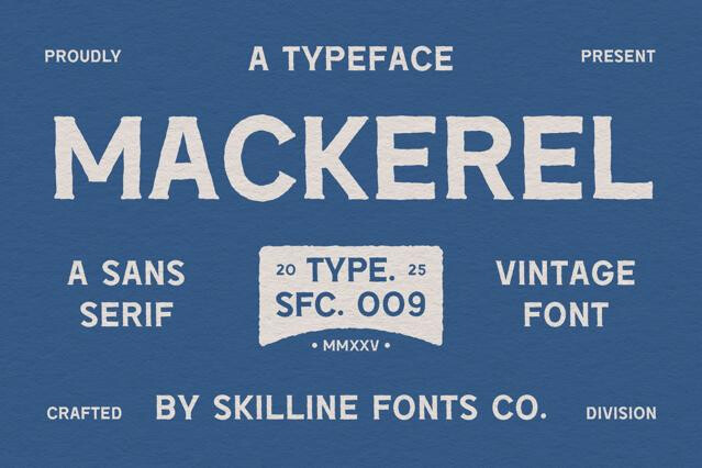 Mackerel - Vintage Sans Serif Font