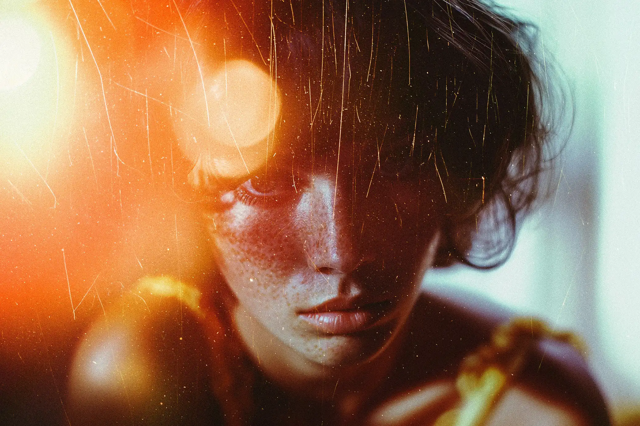 Vintage Light Leak Overlay Textures