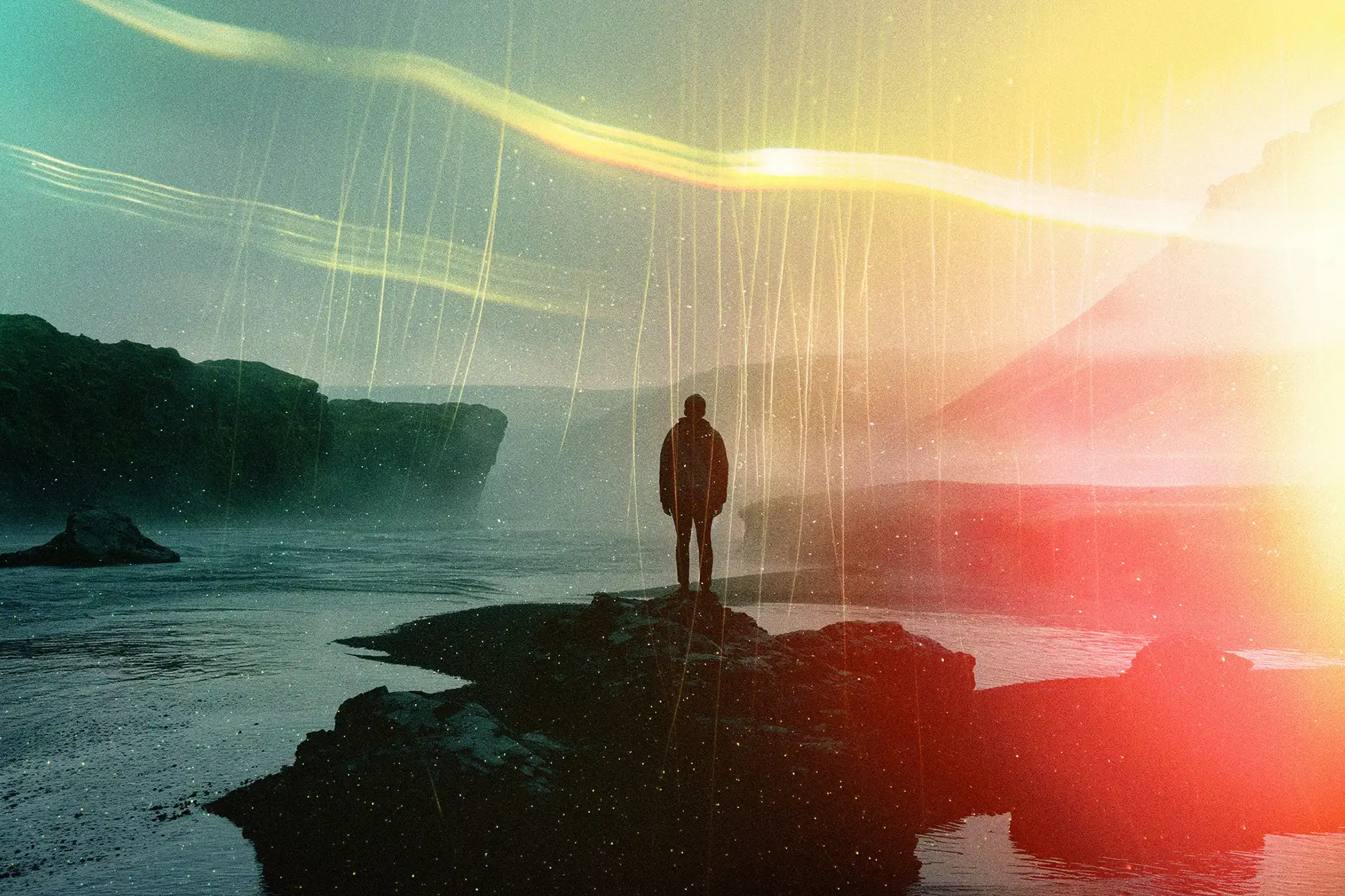 Vintage Light Leak Overlay Textures