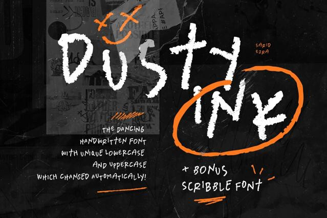 Dusty Ink + Scribble Font