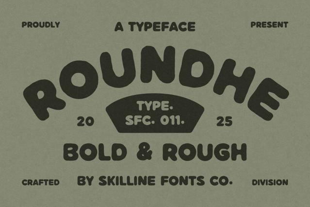 Roundhe - Bold Rough Display Font