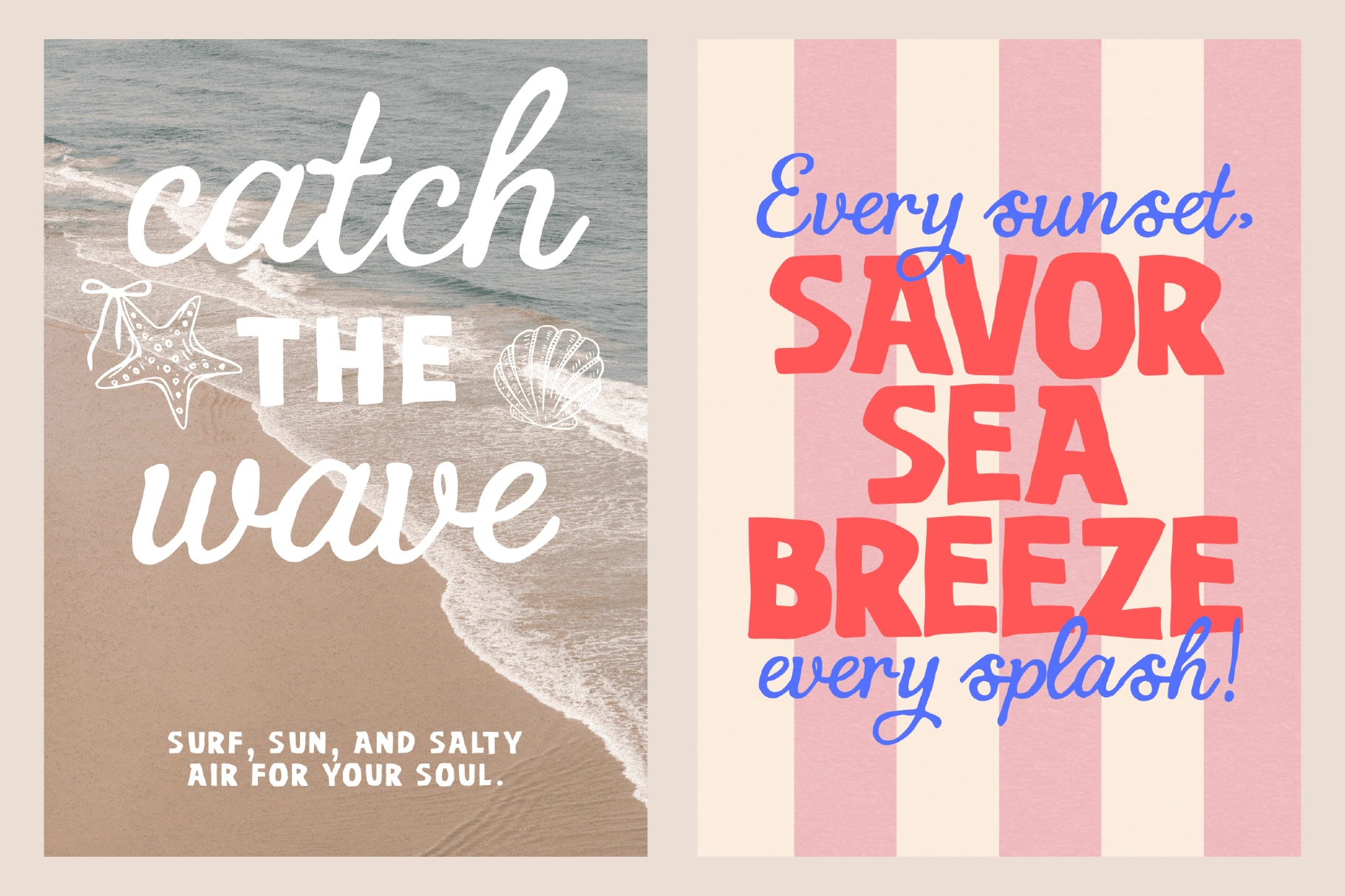 Costa Brisa – Retro Summer Font Duo