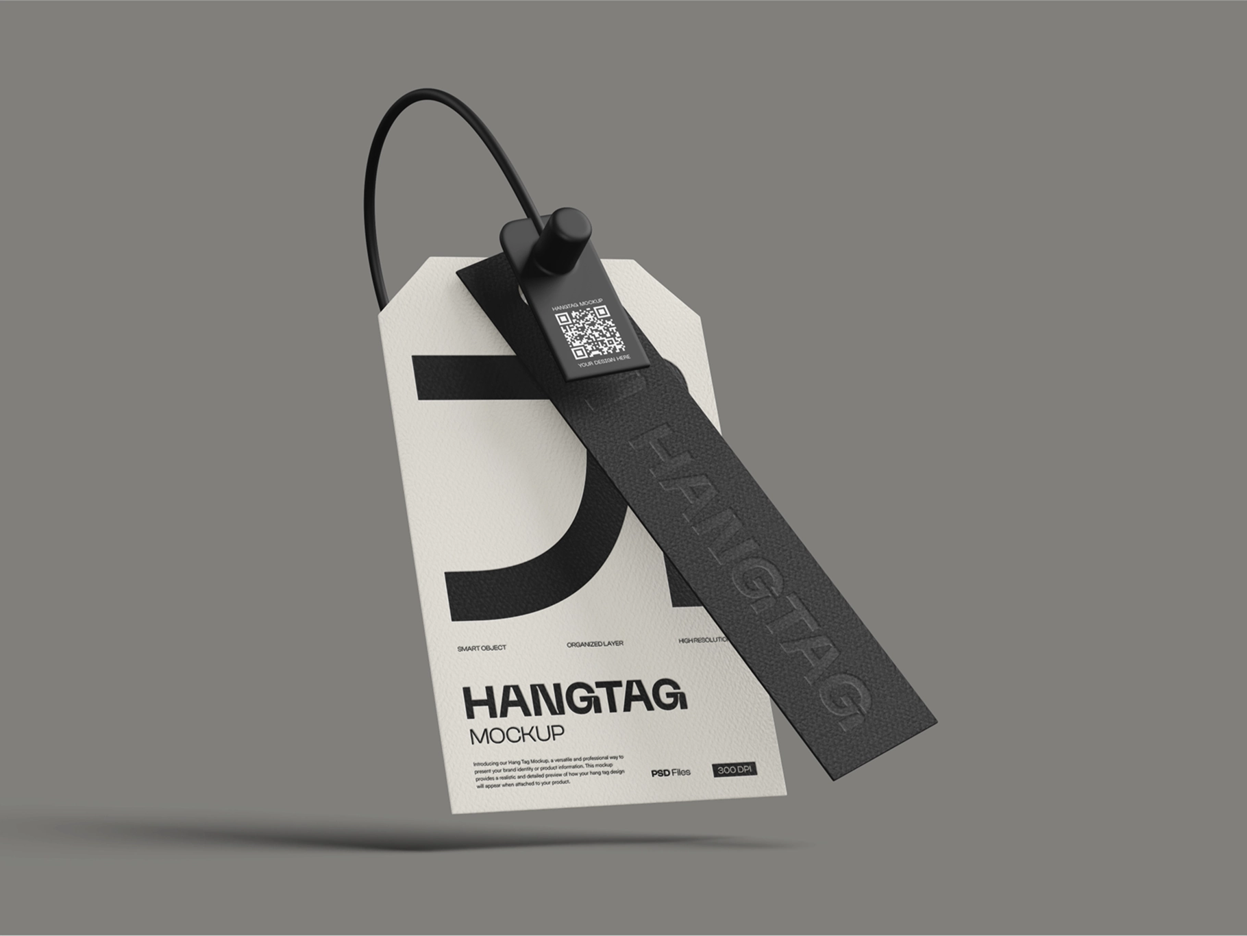 Tag Mockup Half Side View