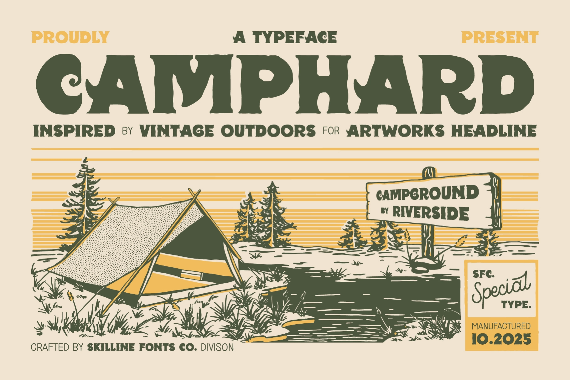 Camphard - Vintage Display Font