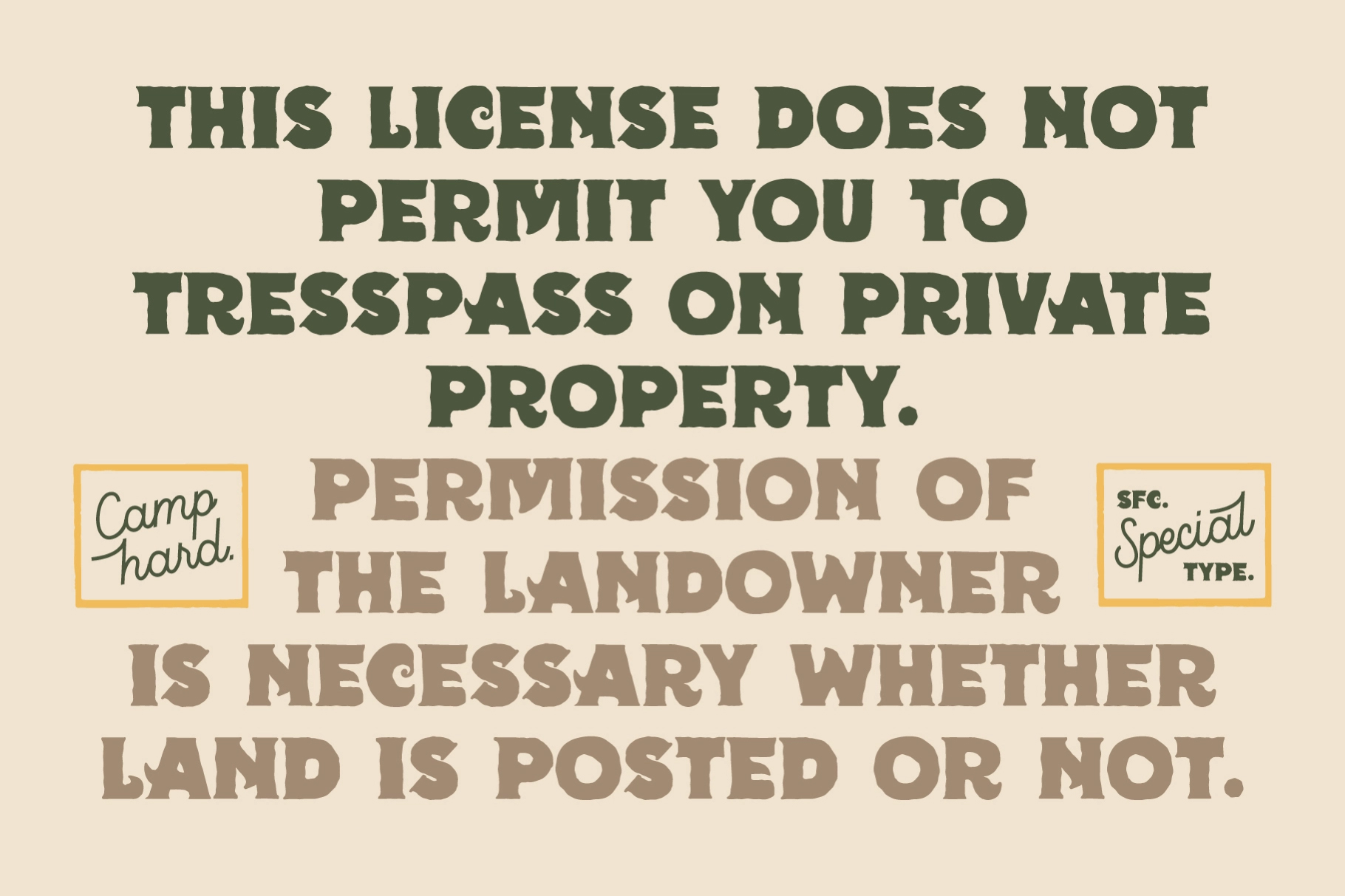 Camphard - Vintage Display Font