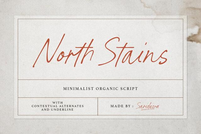 North Stains - Minimalist Script