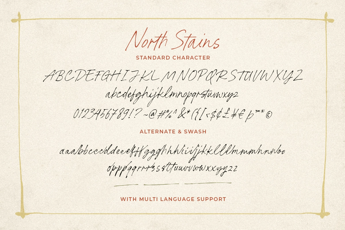 North Stains - Minimalist Script