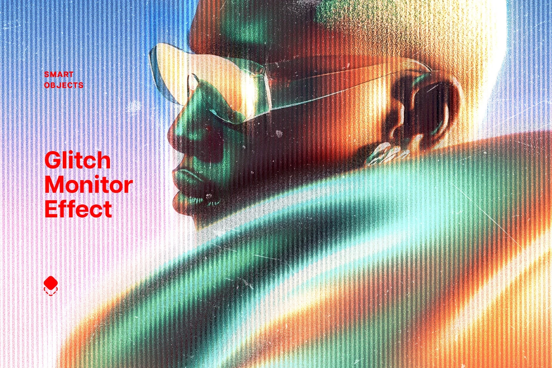 Glitch Monitor Photo Effect