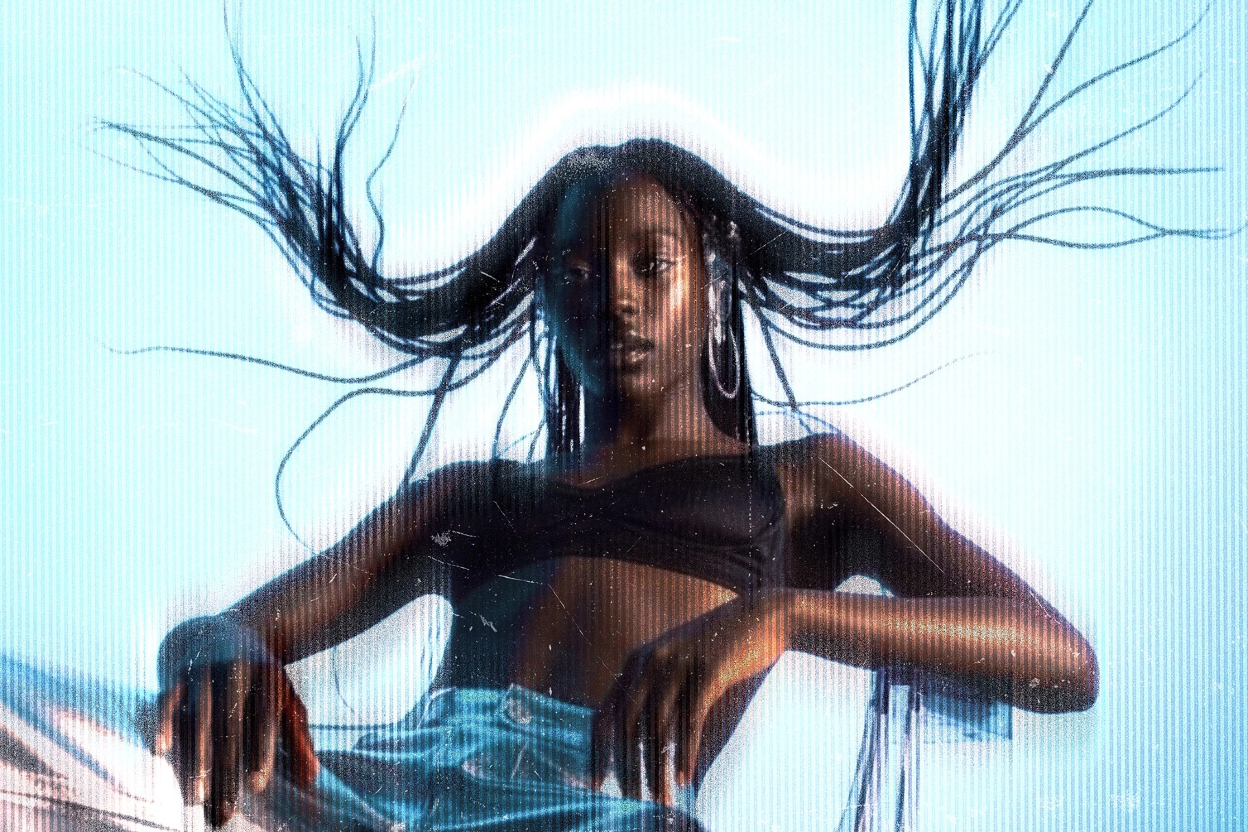 Glitch Monitor Photo Effect