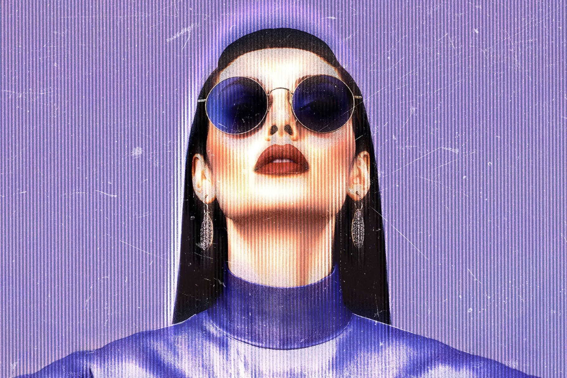 Glitch Monitor Photo Effect