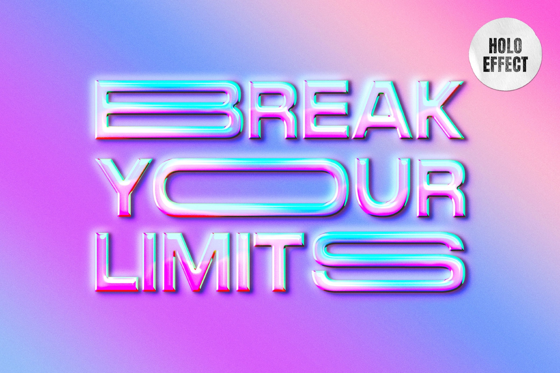 Soft Holographic Text & Logo Effect