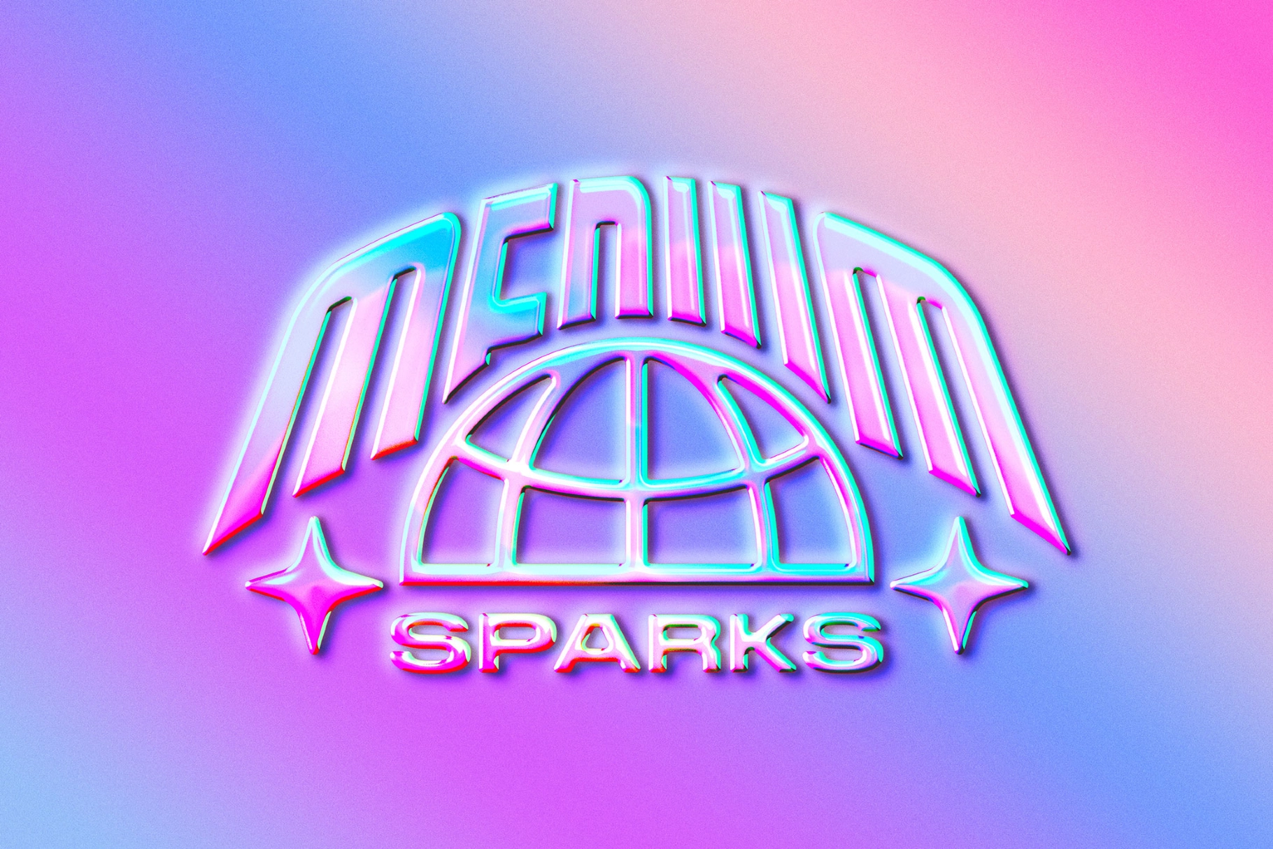 Soft Holographic Text & Logo Effect