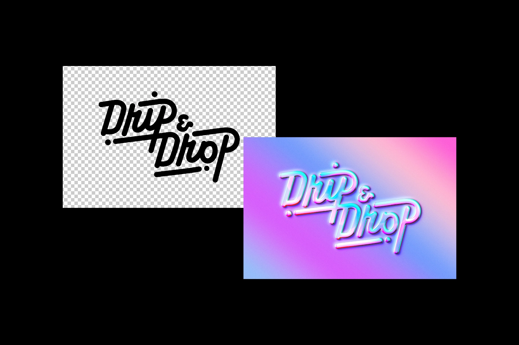 Soft Holographic Text & Logo Effect