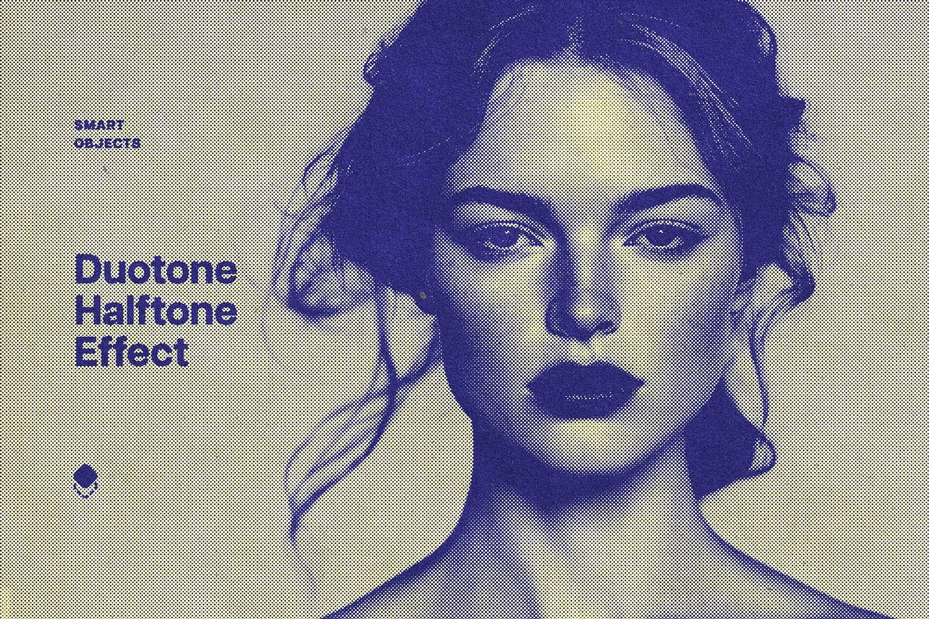 Duotone Halftone Photo Effect