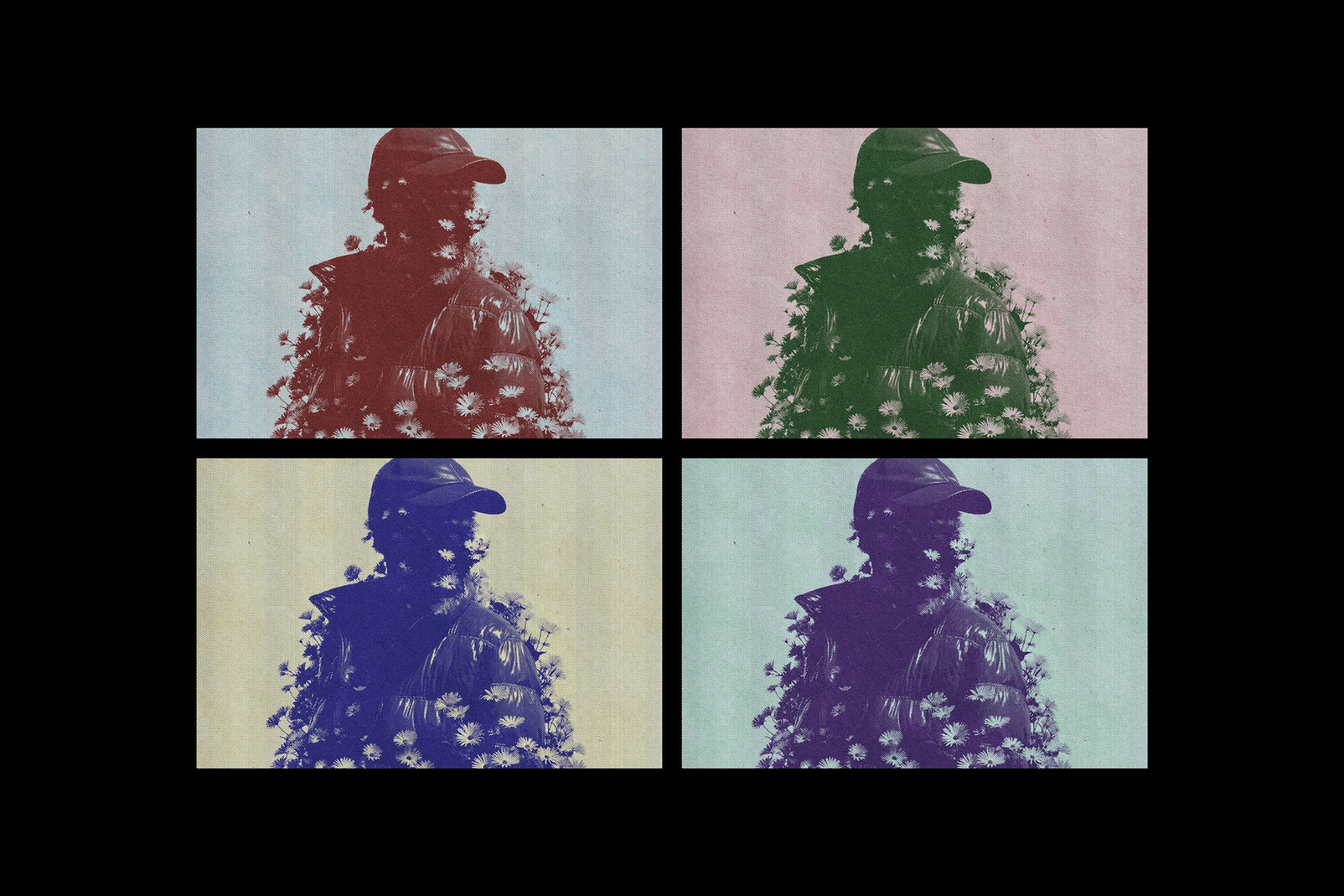 Duotone Halftone Photo Effect