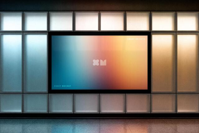 Glass Panel Screen Mockup