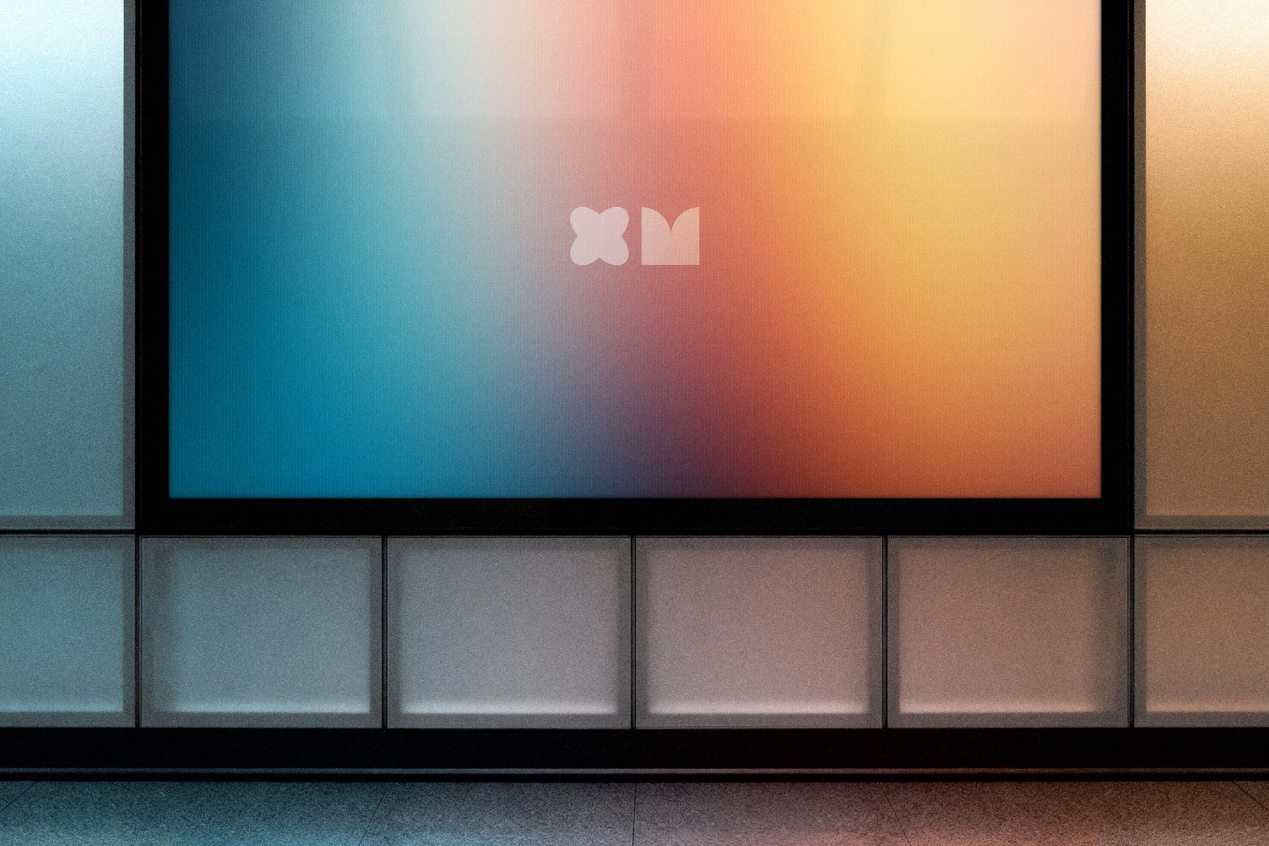 Glass Panel Screen Mockup