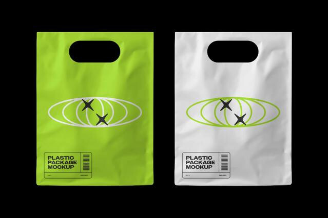 Plastic Package Bag Mockup