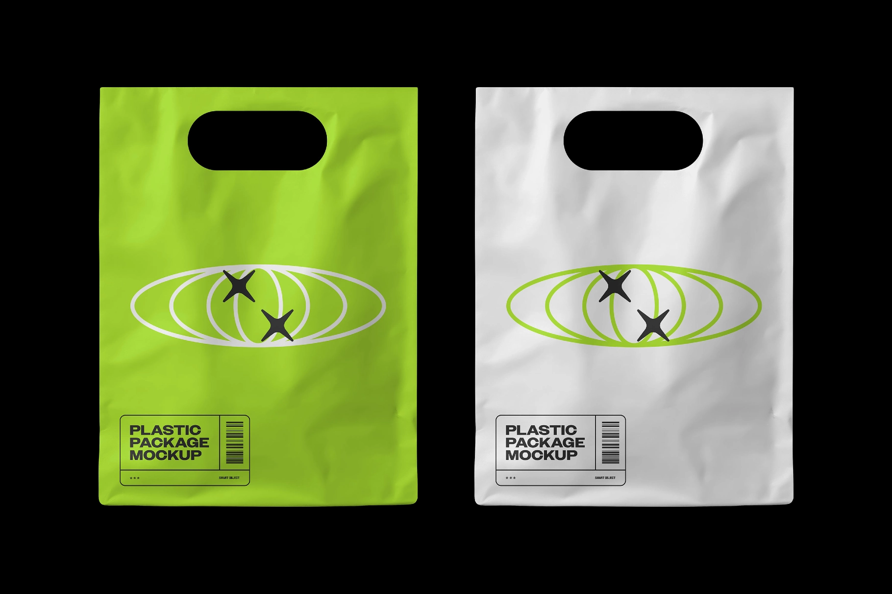 Plastic Package Bag Mockup