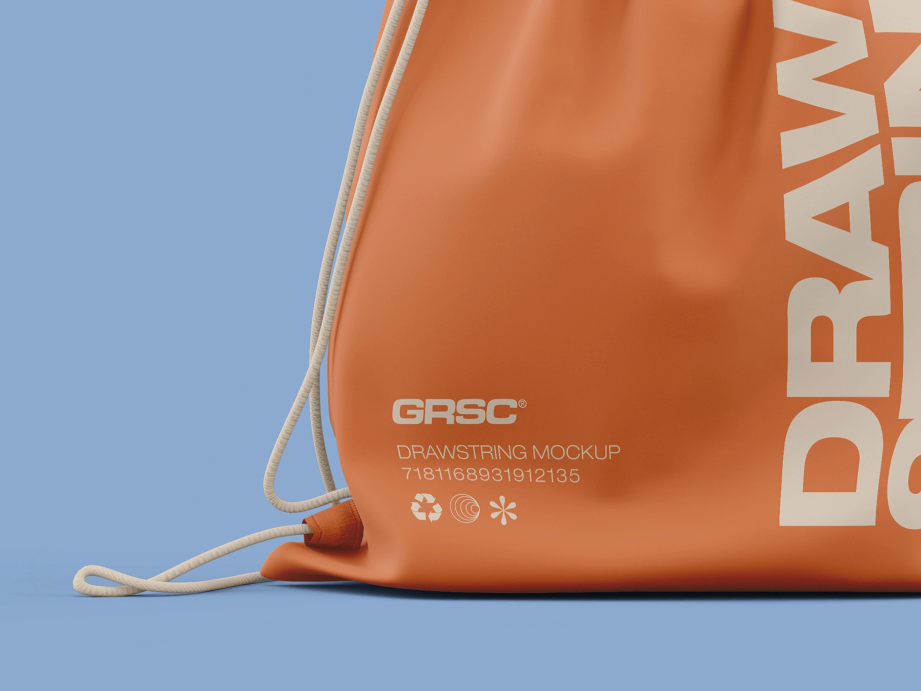 Drawstring Bag Mockup Front View