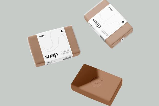 Soap Mockup Flying View