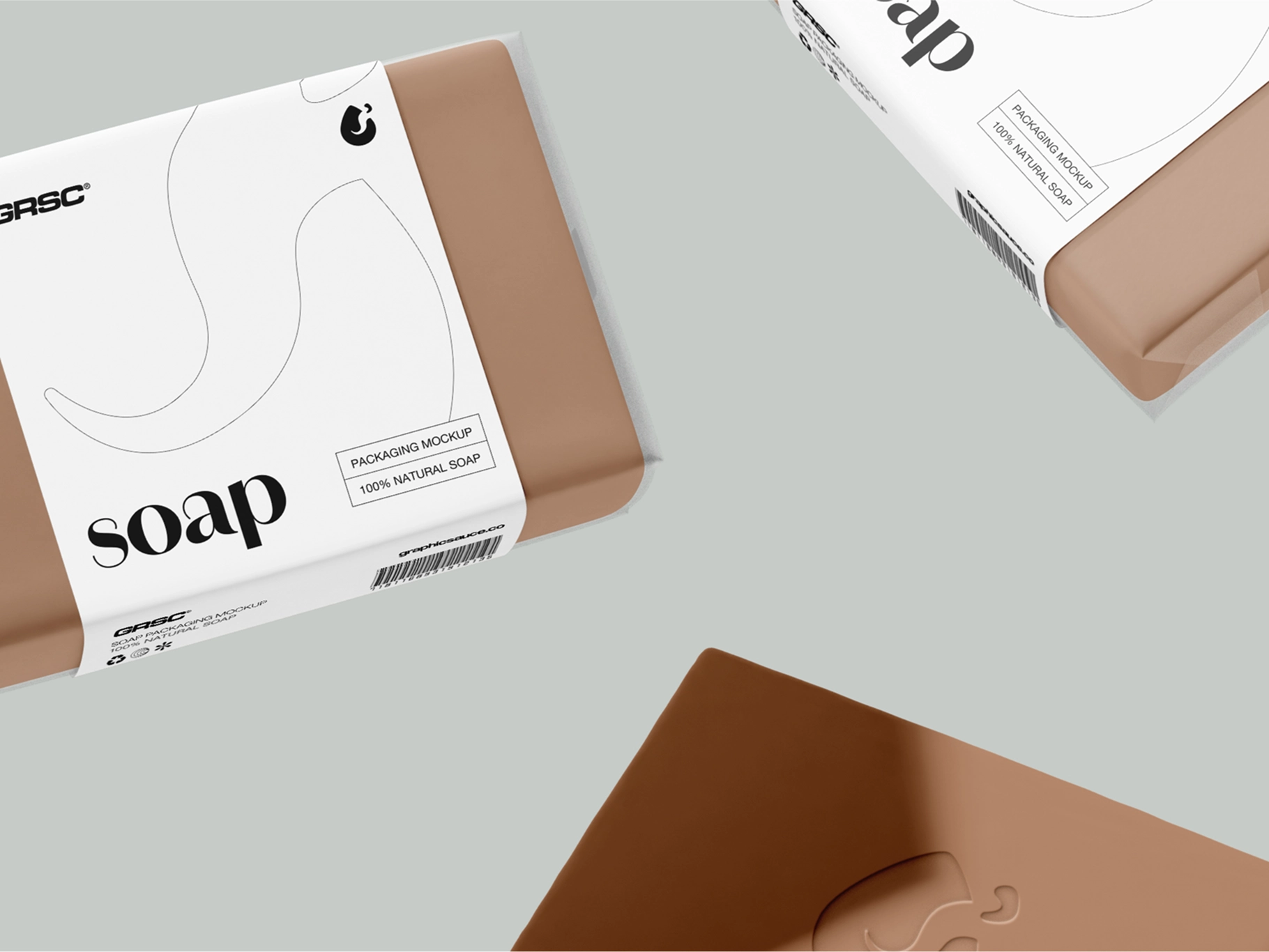 Soap Mockup Flying View