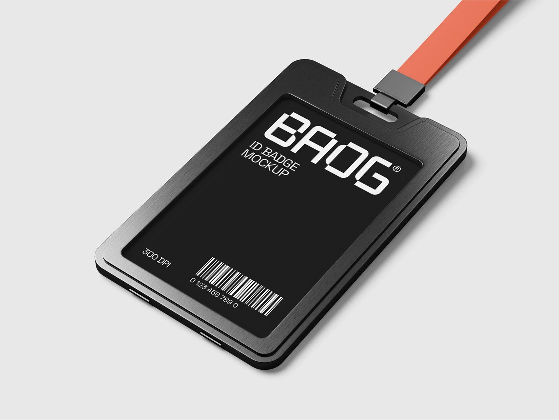 ID Badge Holder Mockup Isometric