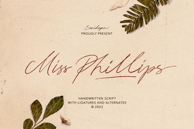 Miss Phillips - Handwritten Script