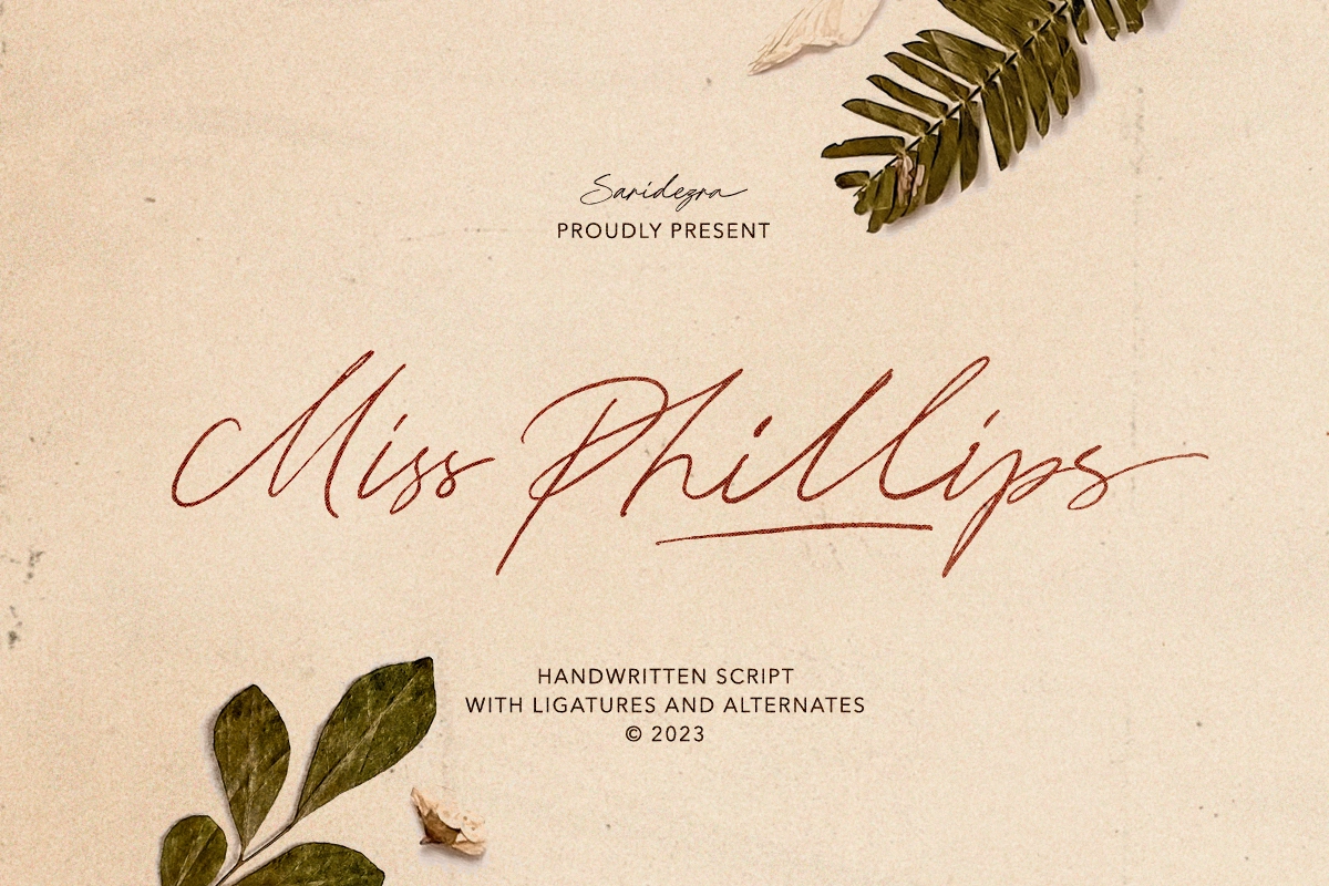 Miss Phillips - Handwritten Script