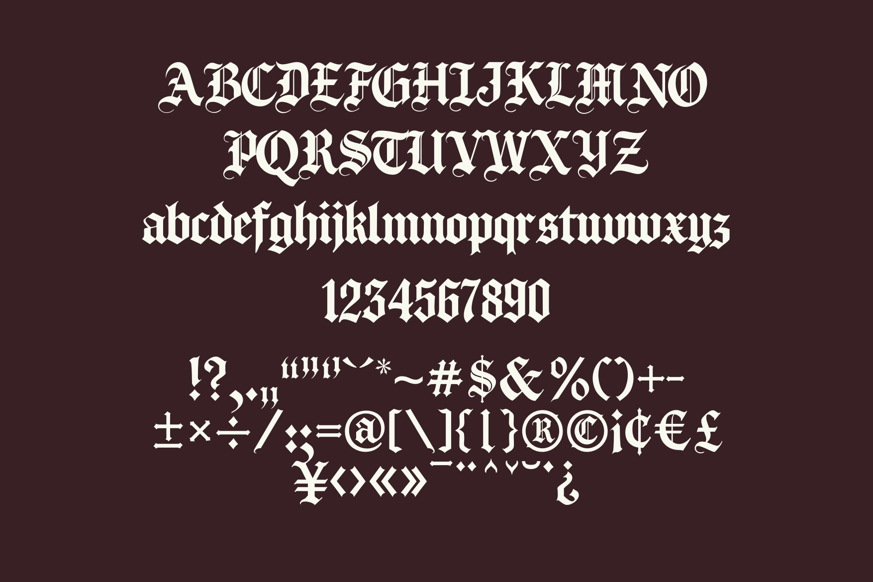 Highborne – Medieval Typeface