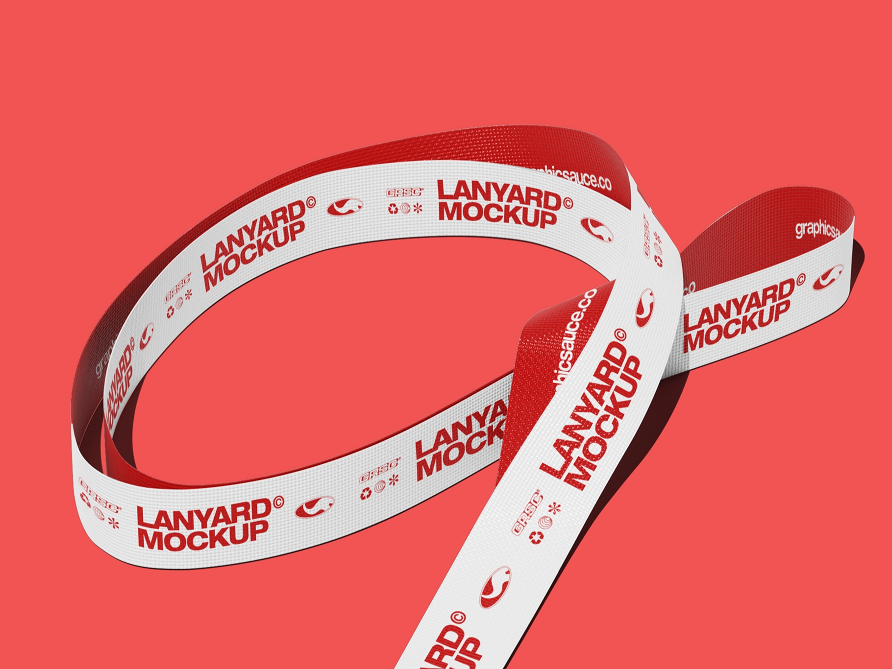 Lanyard Mockup Isometric