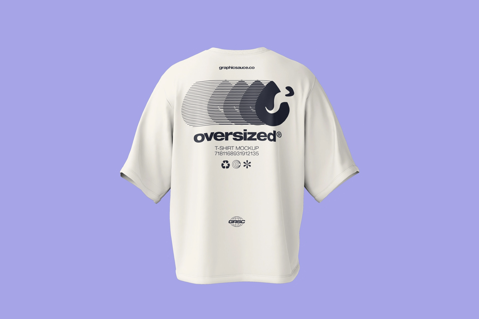 Oversize T-Shirt Mockup Back View
