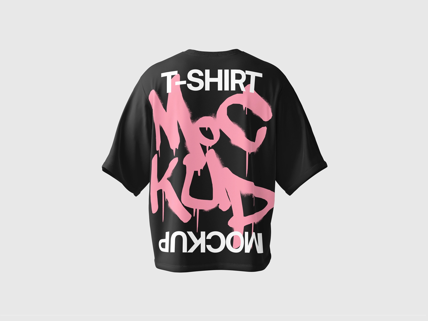Oversize T-Shirt Mockup Back View