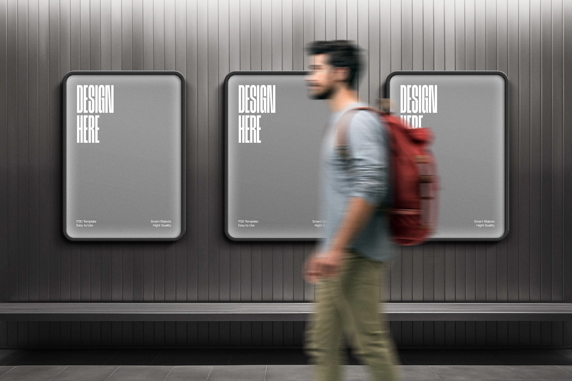Contemporary Subway Posters Mockup