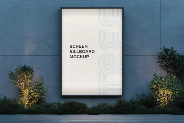 Vertical Screen Mockup with Evening Lighting