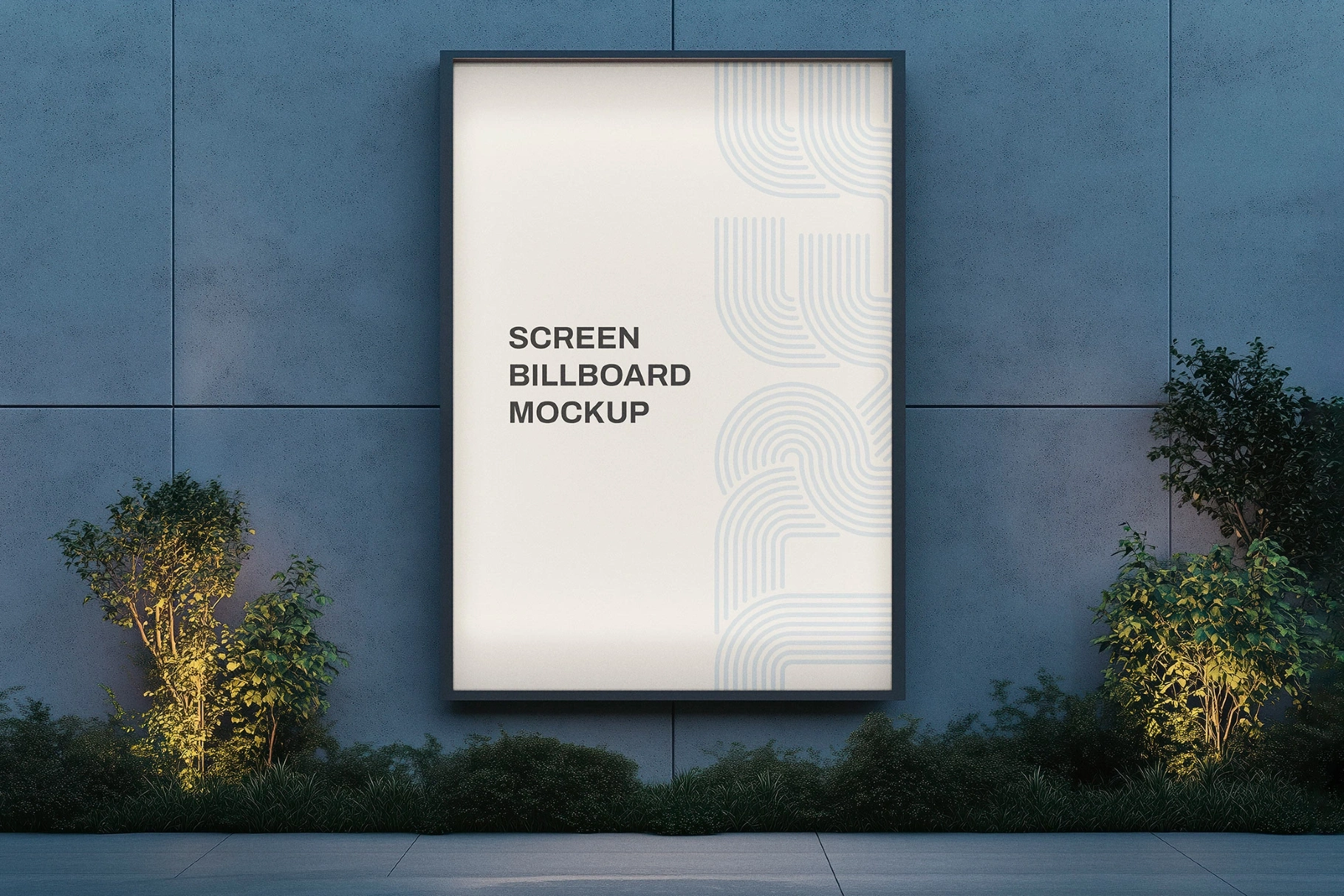 Vertical Screen Mockup with Evening Lighting