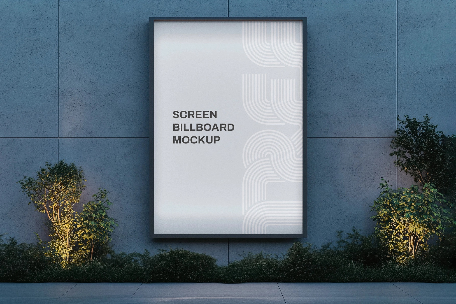 Vertical Screen Mockup with Evening Lighting