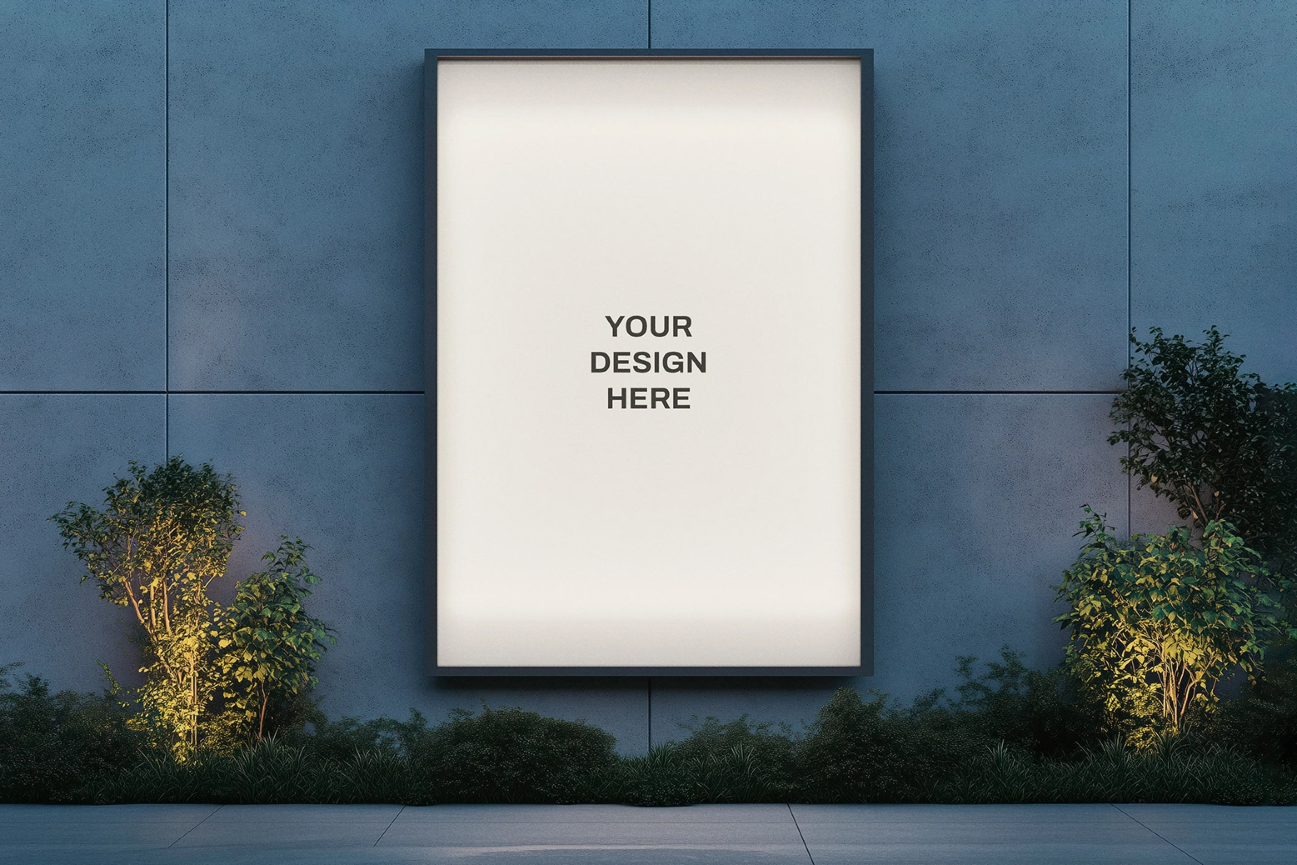 Vertical Screen Mockup with Evening Lighting