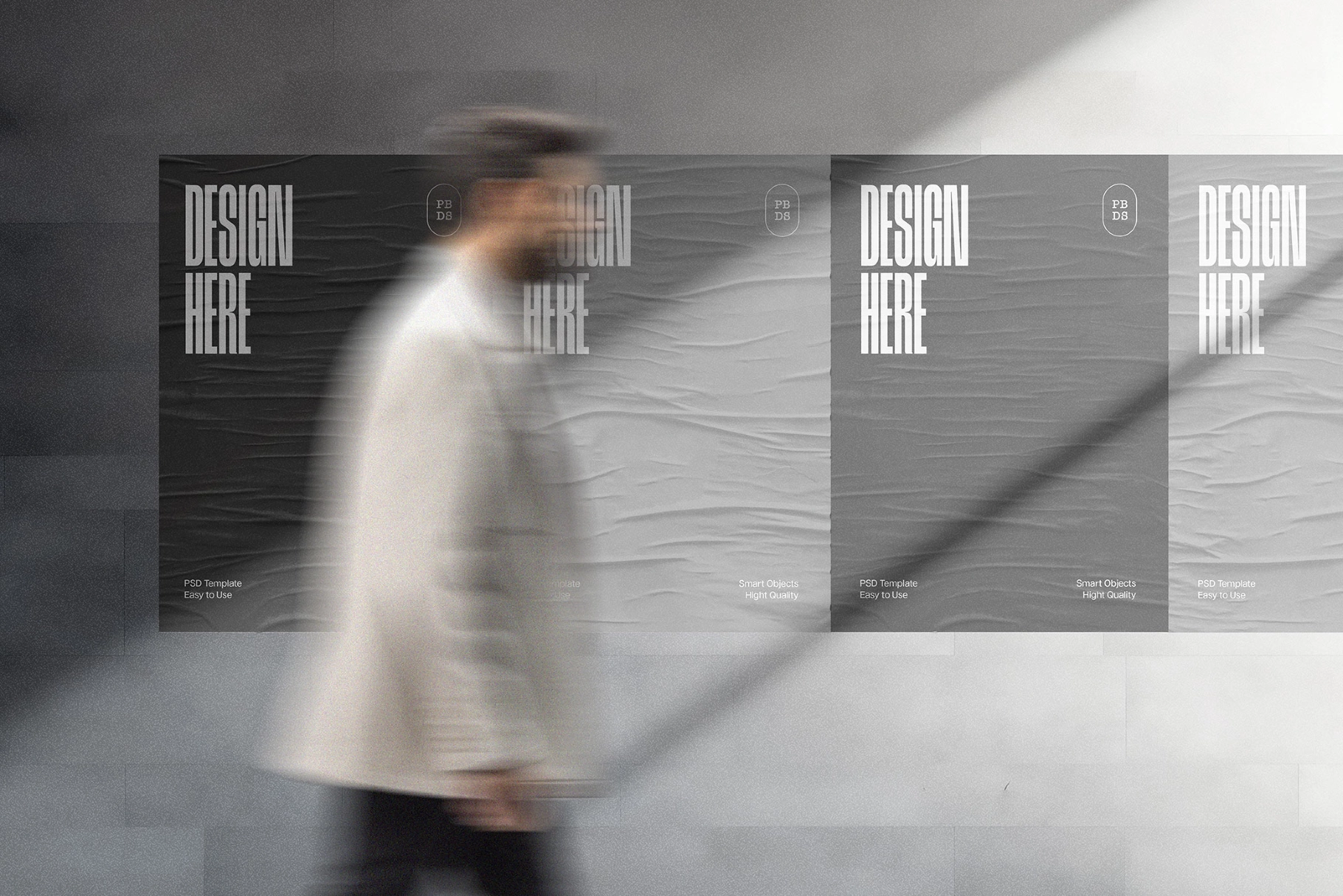 Poster Mockup with Shadow Overlay