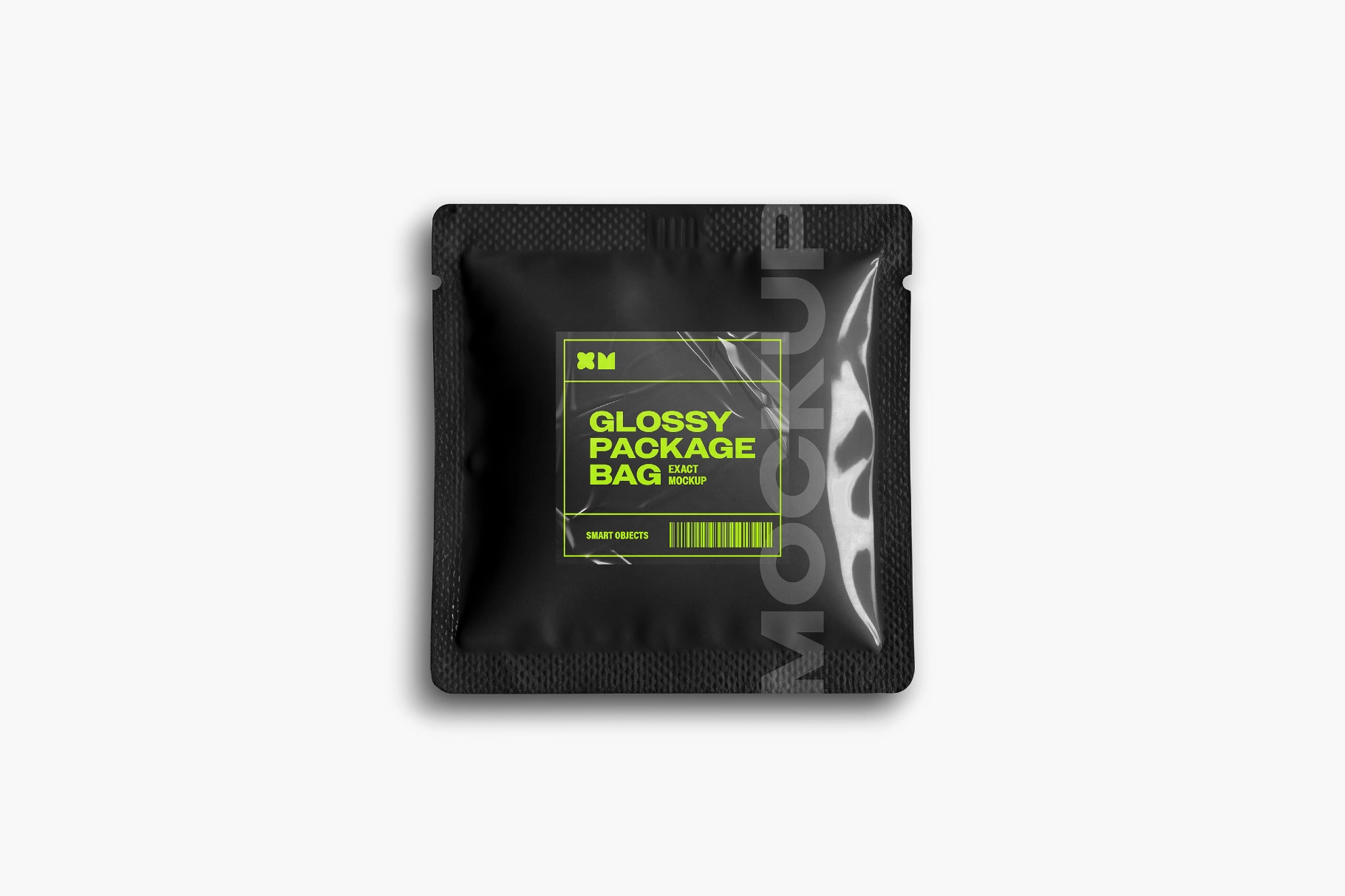 Glossy Sachet Bag Mockup