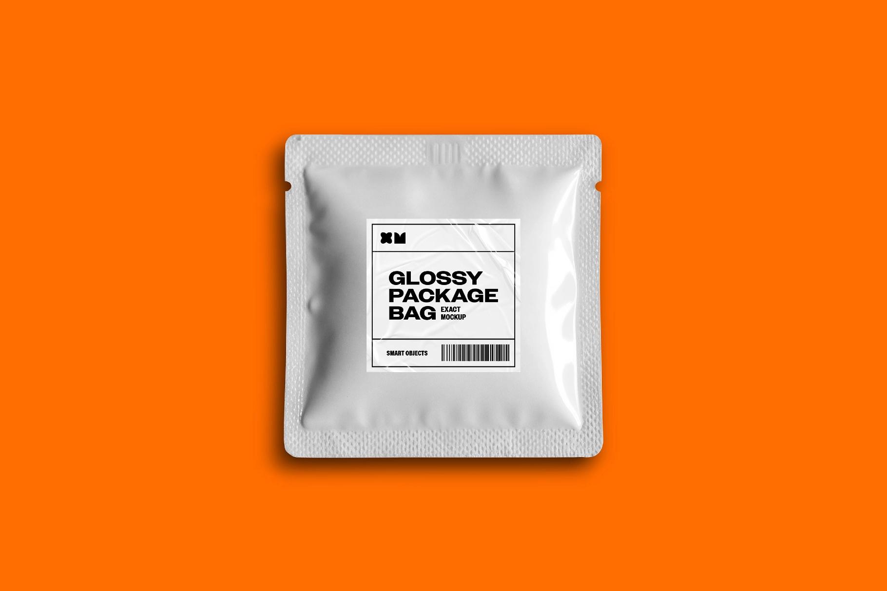 Glossy Sachet Bag Mockup