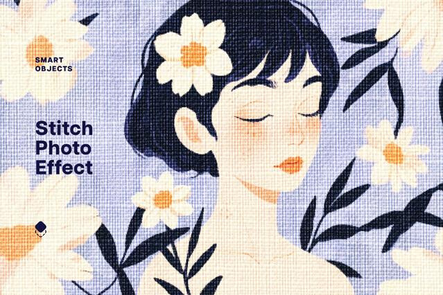 Embroidery Texture Photo Effect