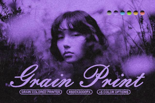 Grain Colored Printer Photo Effect