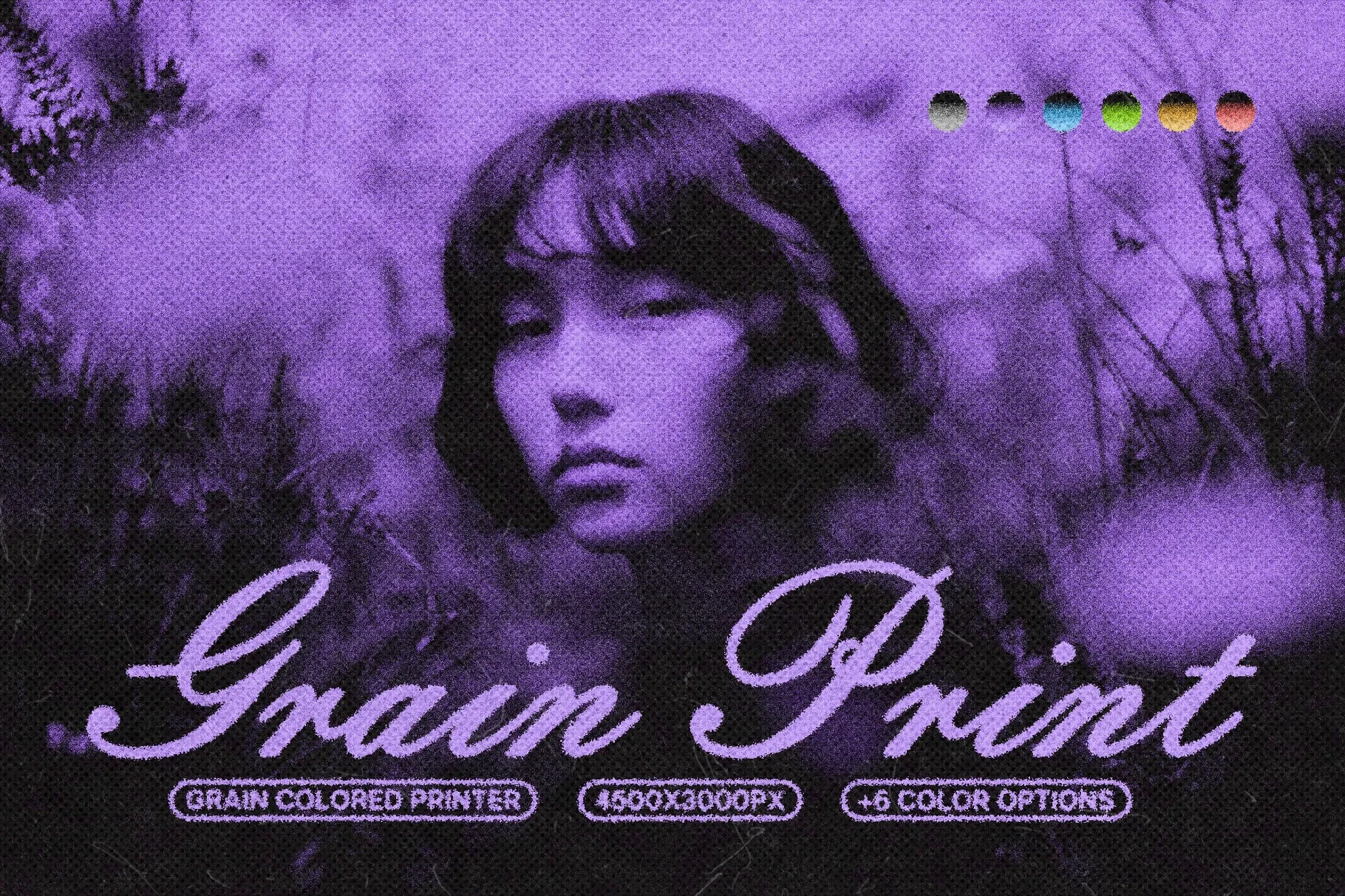 Grain Colored Printer Photo Effect