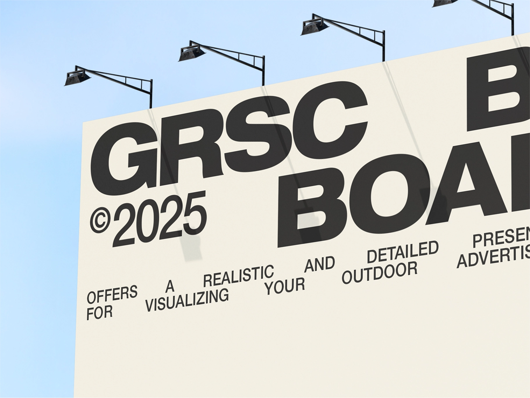 Billboard Outdoor Mockup Low Angle View