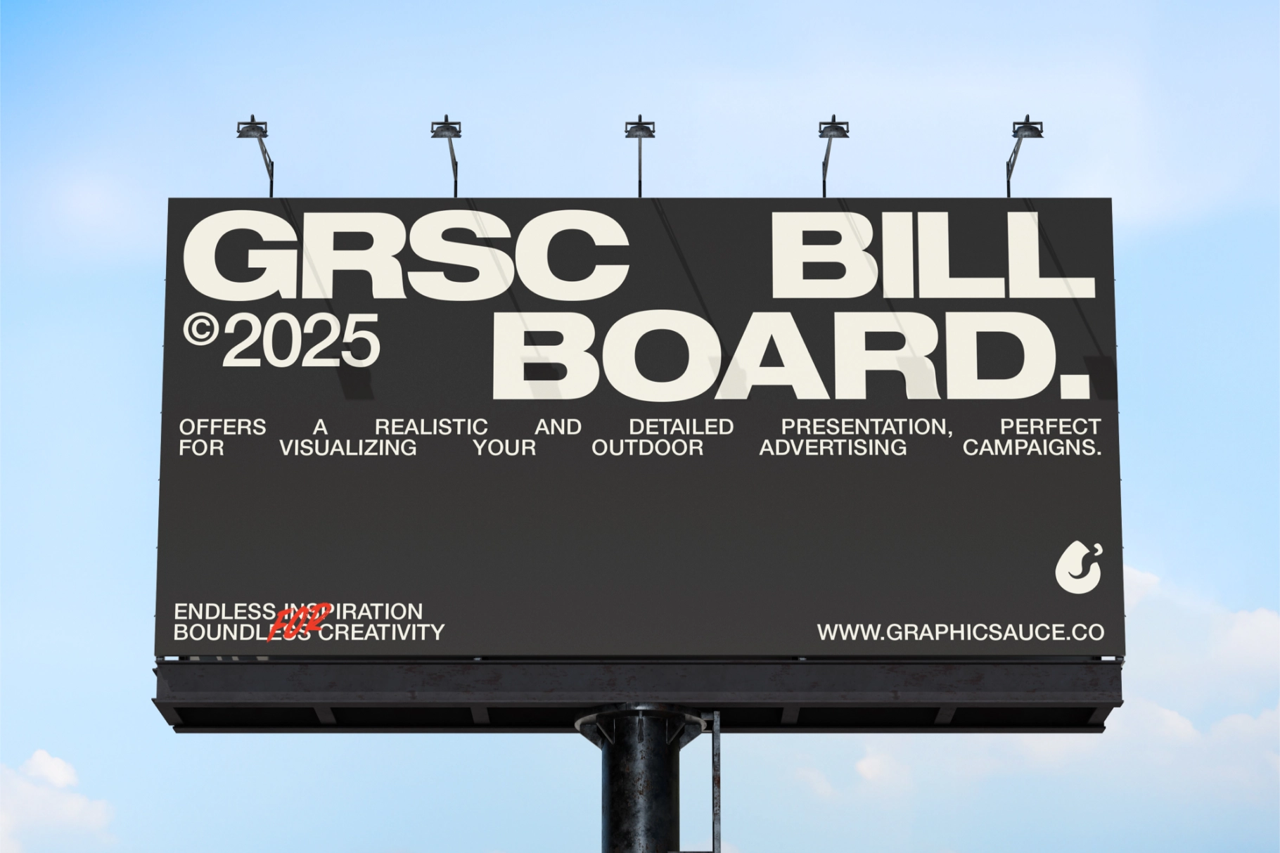 Billboard Outdoor Mockup Front View
