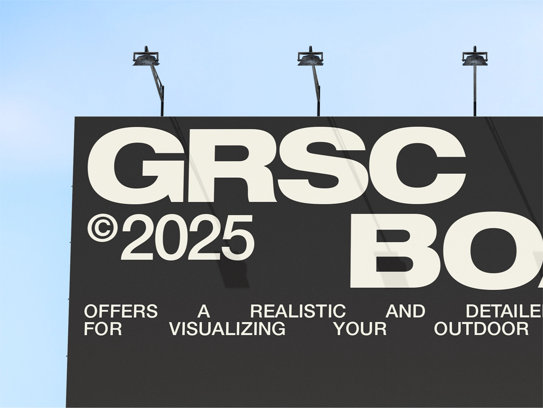 Billboard Outdoor Mockup Front View