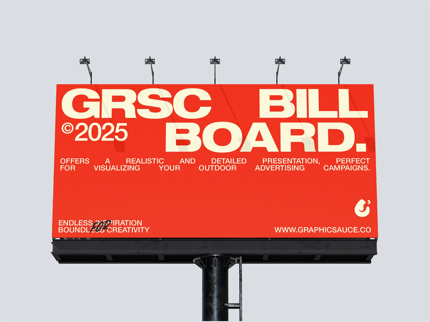 Billboard Outdoor Mockup Front View