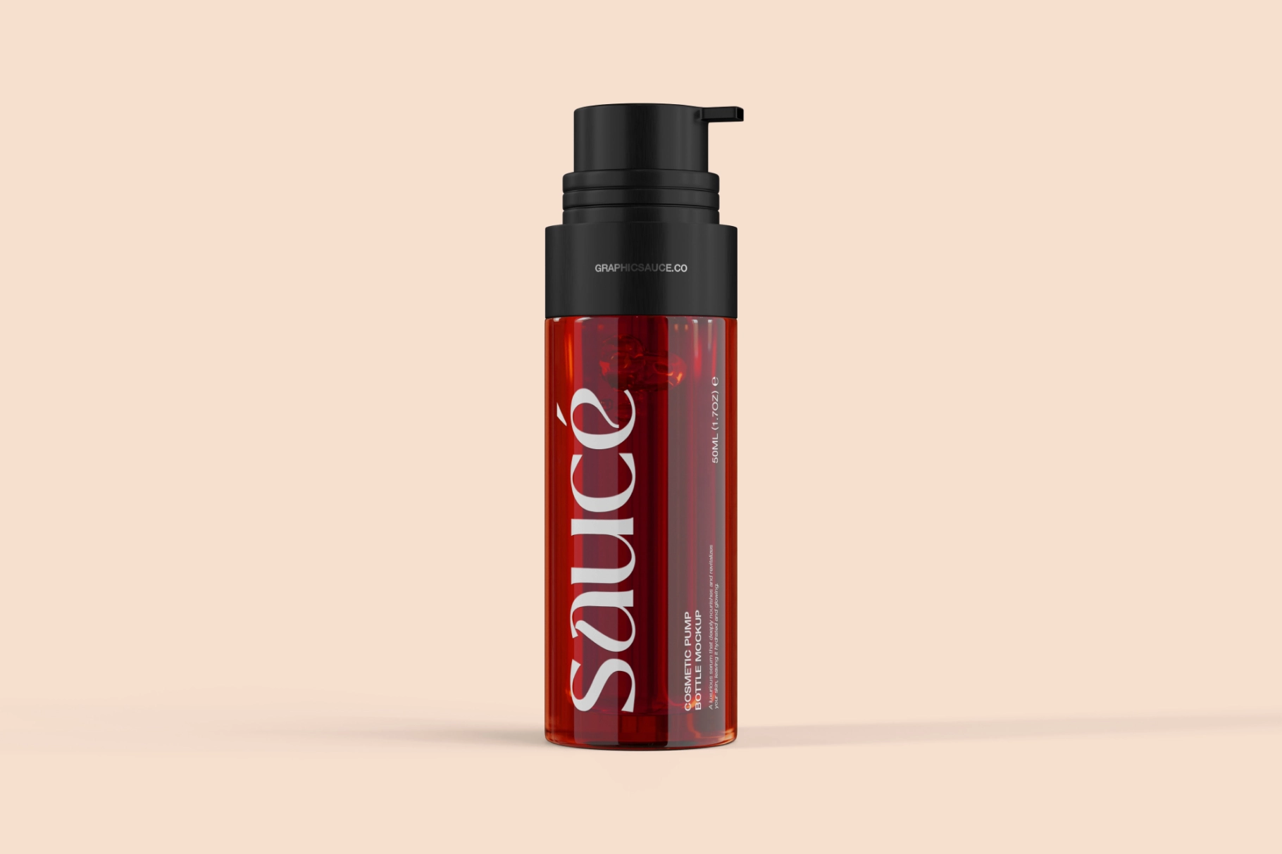 Serum Pump Bottle Mockup Front View