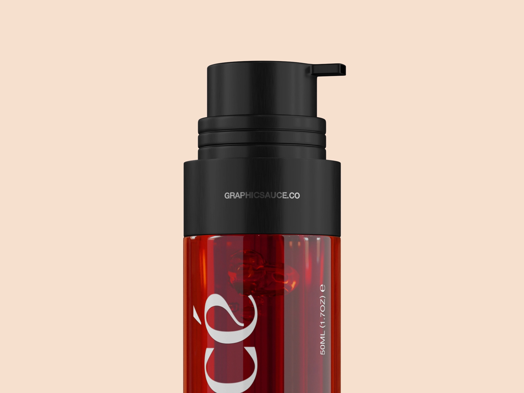 Serum Pump Bottle Mockup Front View